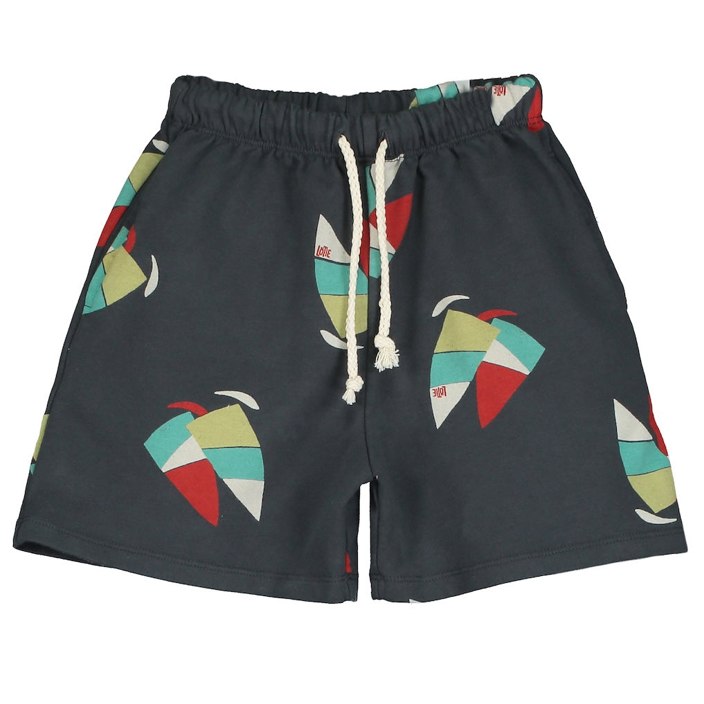 Lötiekids Korte Broek Windsurf All Over - Antraciet