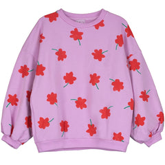 Lötiekids Trui Poppies All Over - Lila Paars