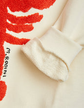MINI RODINI - Lobster chenille emb sweatshirt - White