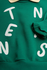 MINI RODINI Tennis Collar Sweatshirt - Green