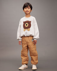 *PRE-ORDER* MINI RODINI Bear chenille sweatshirt - Grijs Melange