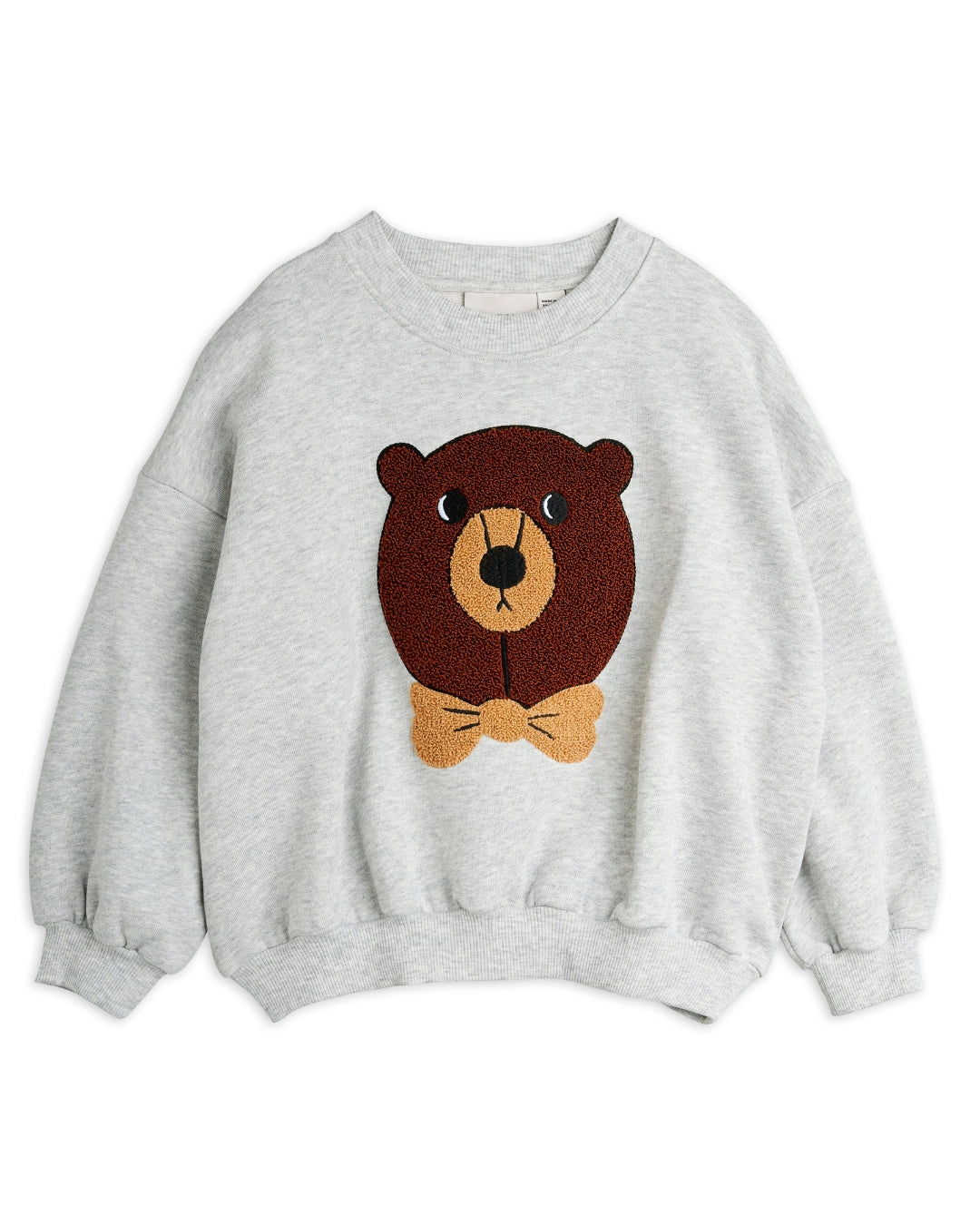 MINI RODINI Bear chenille sweatshirt - Grijs Melange
