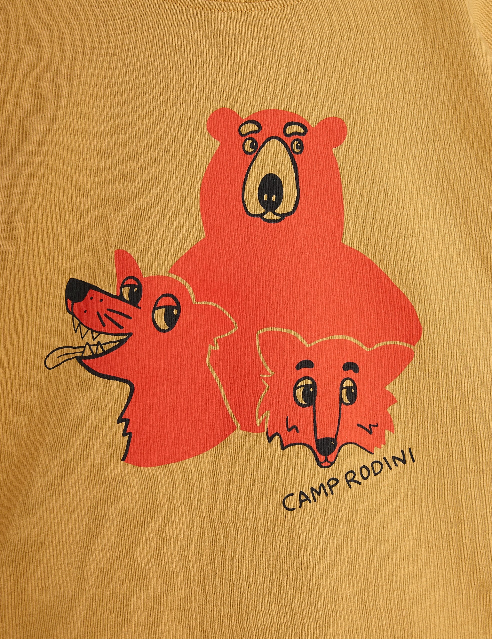 MINI RODINI Camp Rodini T-shirt - Lichtbruin