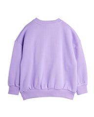 *PRE-ORDER* MINI RODINI Cat with bowtie chenille sweatshirt - Lila
