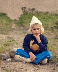 *PRE-ORDER* MINI RODINI Dino application sweatshirt - Blauw