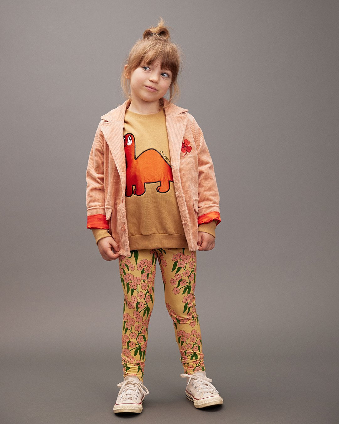 *PRE-ORDER* MINI RODINI Dino red application sweatshirt - Beige
