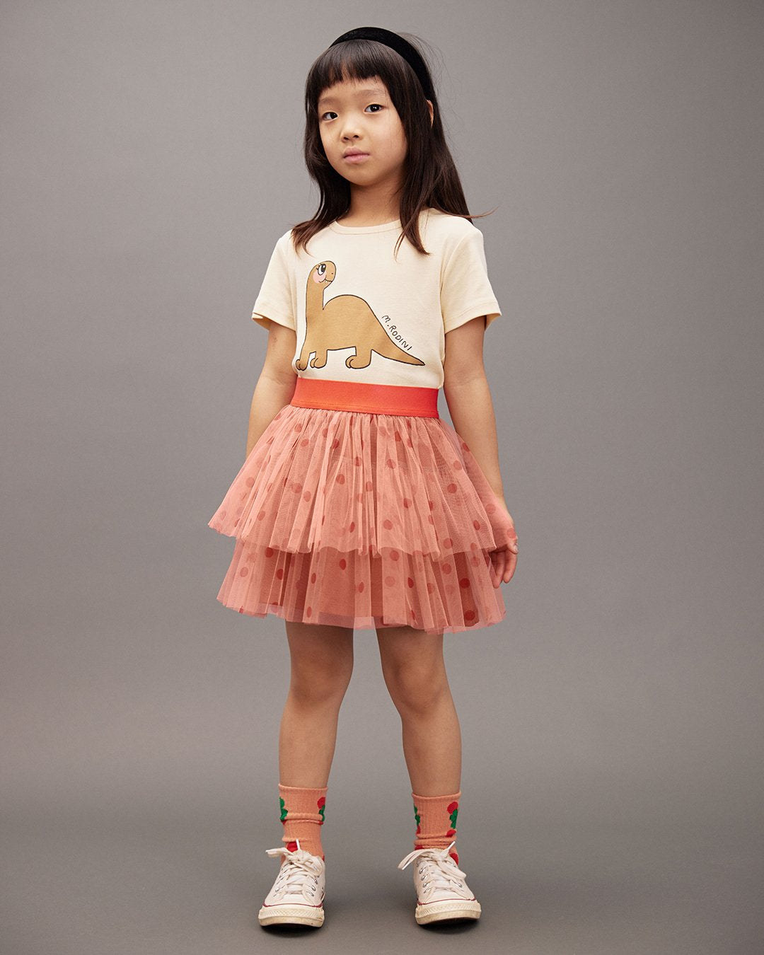 *PRE-ORDER* MINI RODINI Dotted tulle skirt - Roze