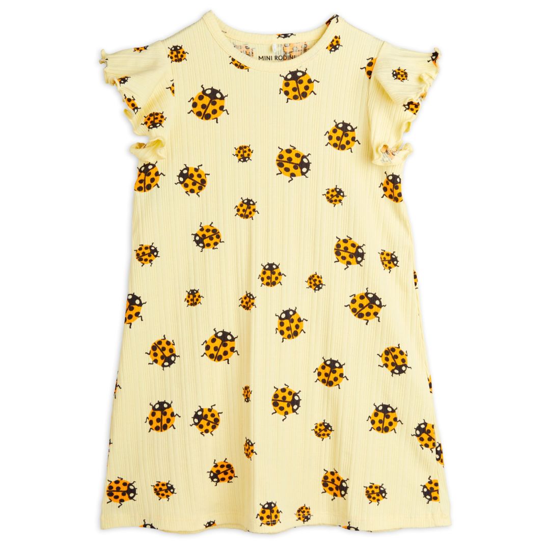 MINI RODINI Jurk Lieveheerstbeestjes - Geel