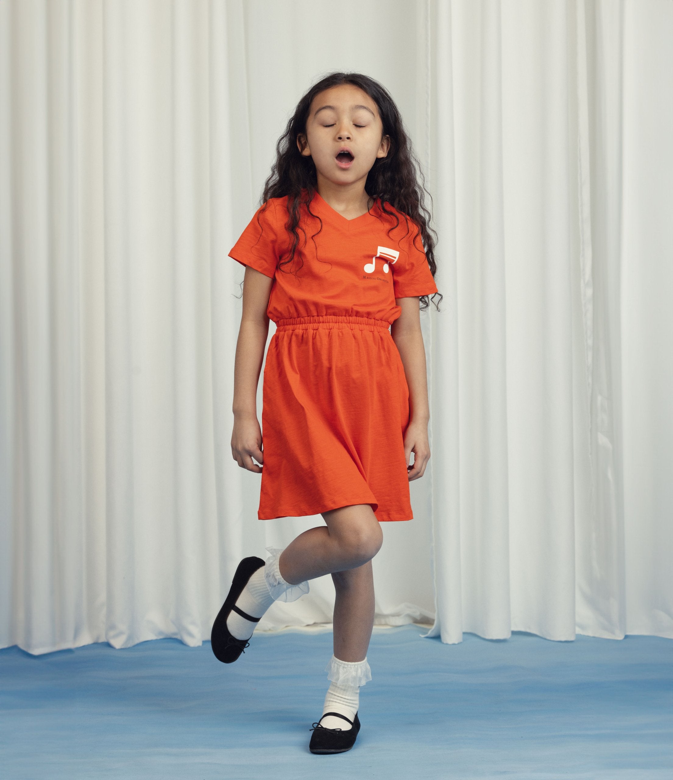 MINI RODINI Jurk Muzieknoot sp - Rood