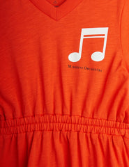 MINI RODINI Jurk Muzieknoot sp - Rood
