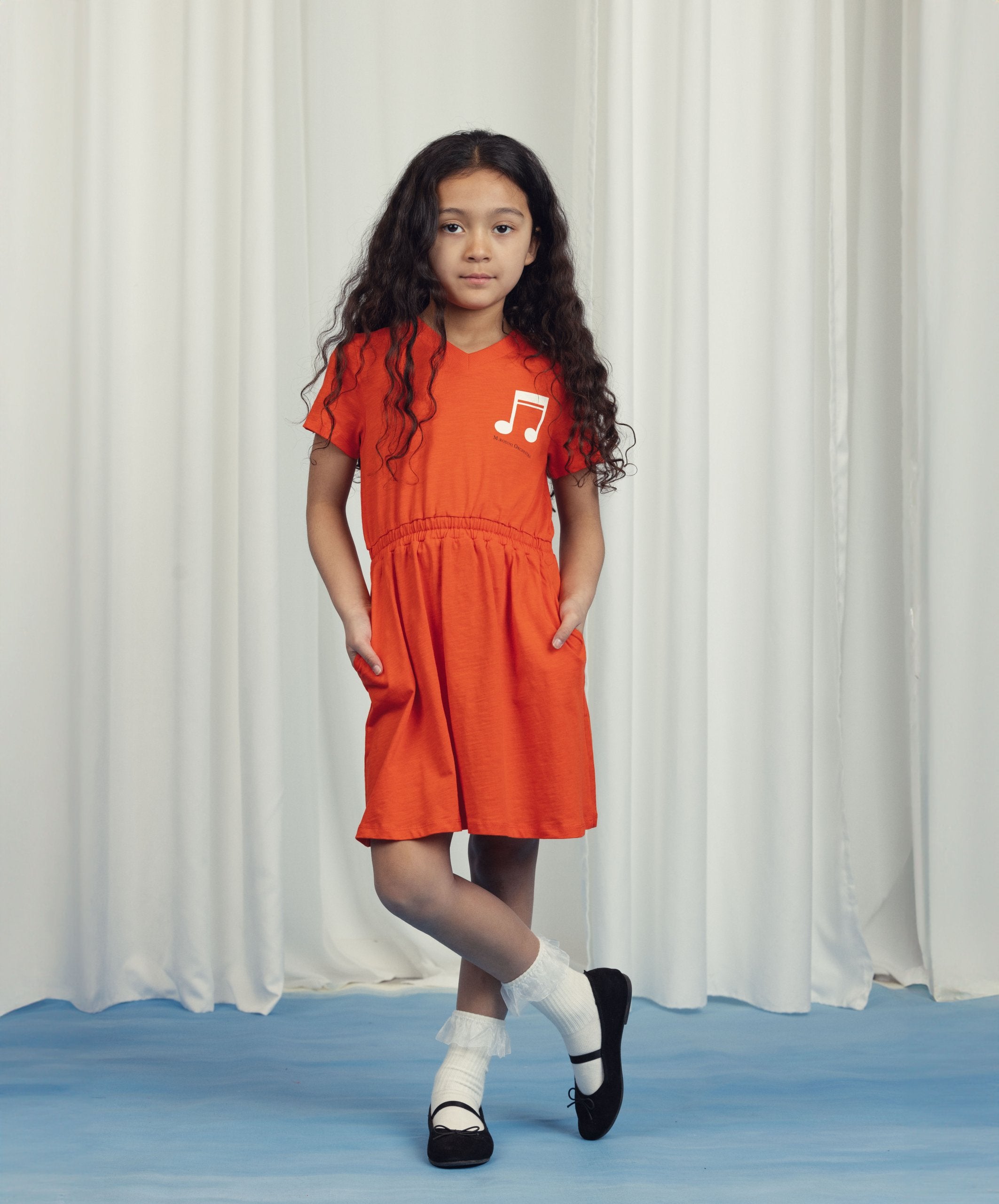 MINI RODINI Jurk Muzieknoot sp - Rood