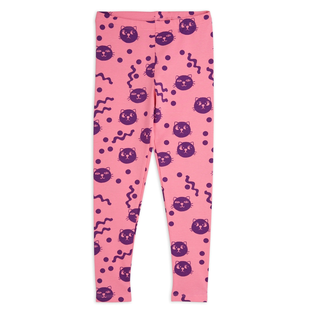 MINI RODINI Legging Squiggly Cats - Roze