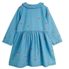 MINI RODINI Mini hearts Spijkerjurk - Blauw