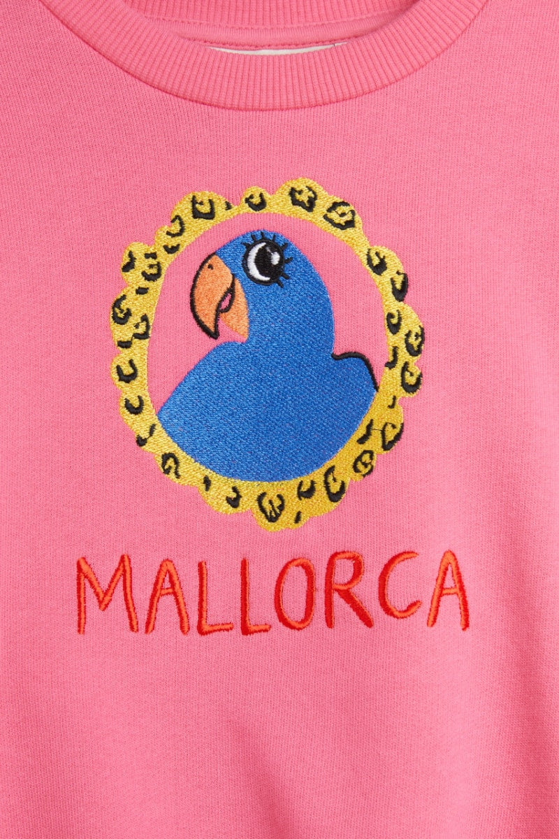 MINI RODINI Parrot emb sweatshirt - Pink
