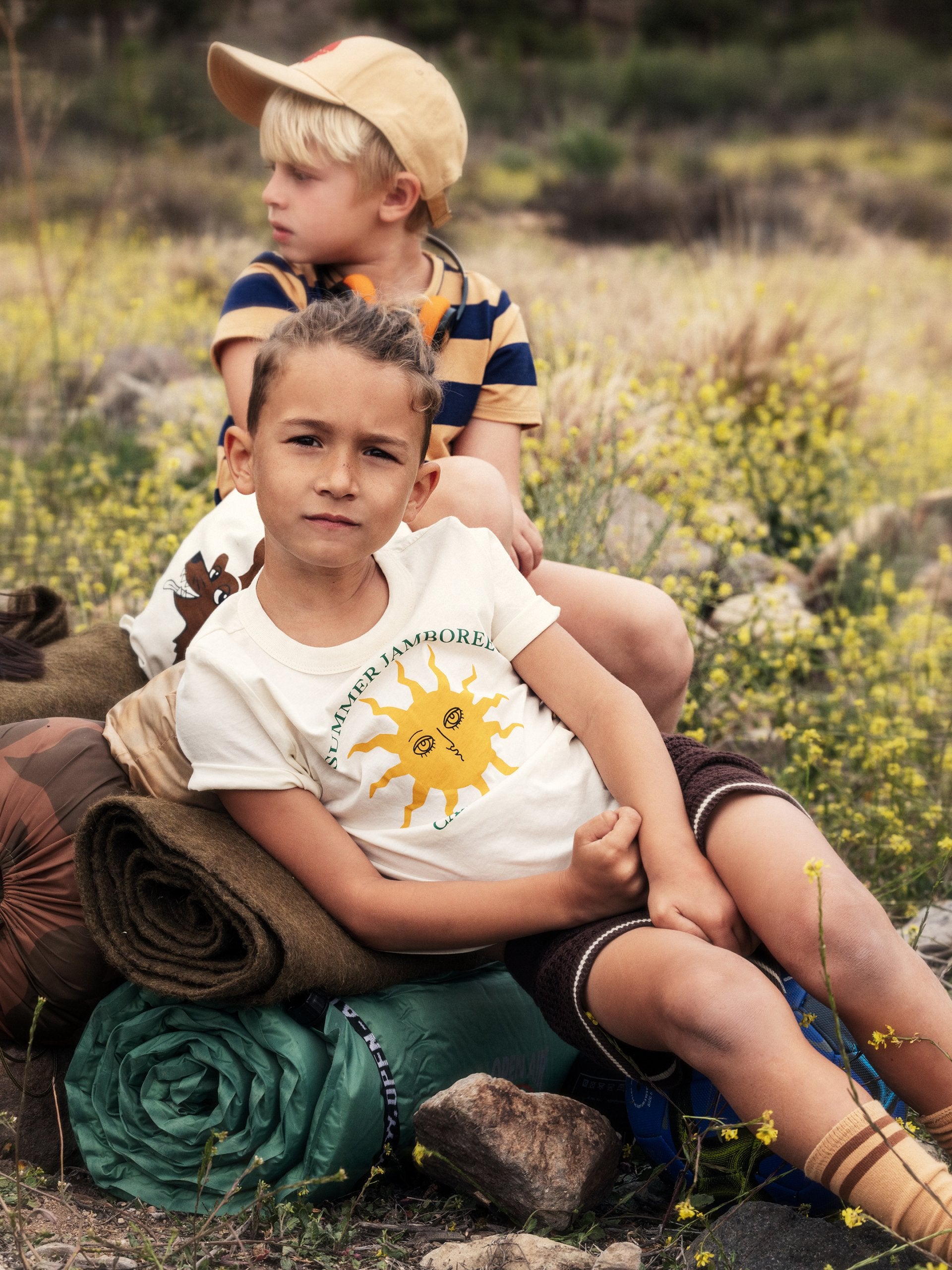 MINI RODINI Sun T-shirt - Offwhite
