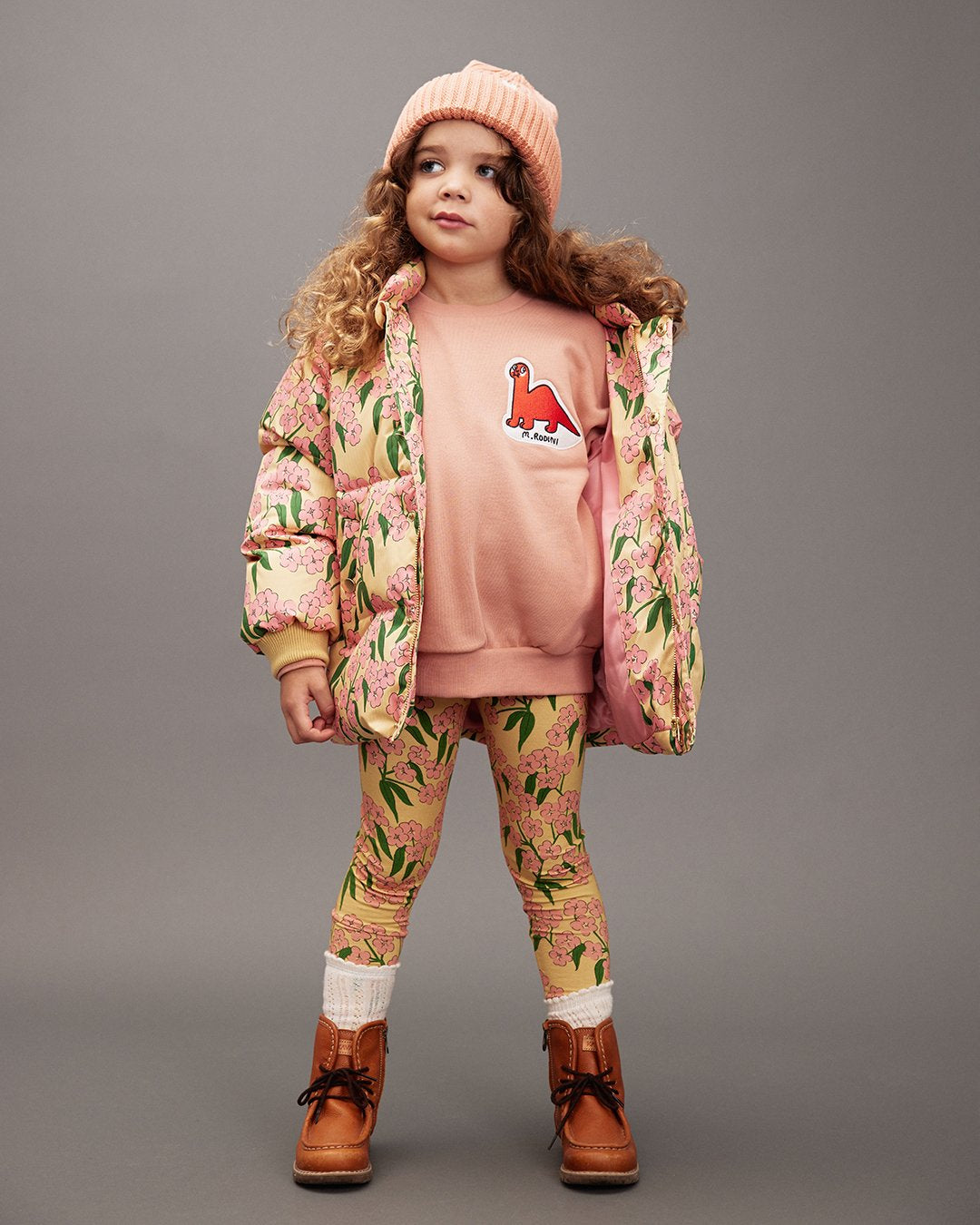 MINI RODINI Alpine flowers legging - Geel