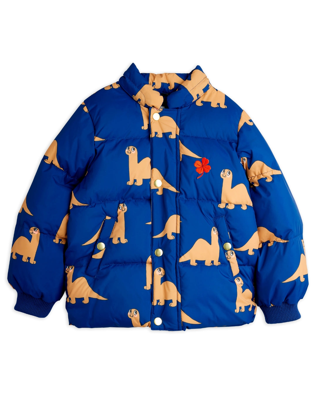 *PRE-ORDER* MINI RODINI Winterjas Dinos hooded puffer - Blauw