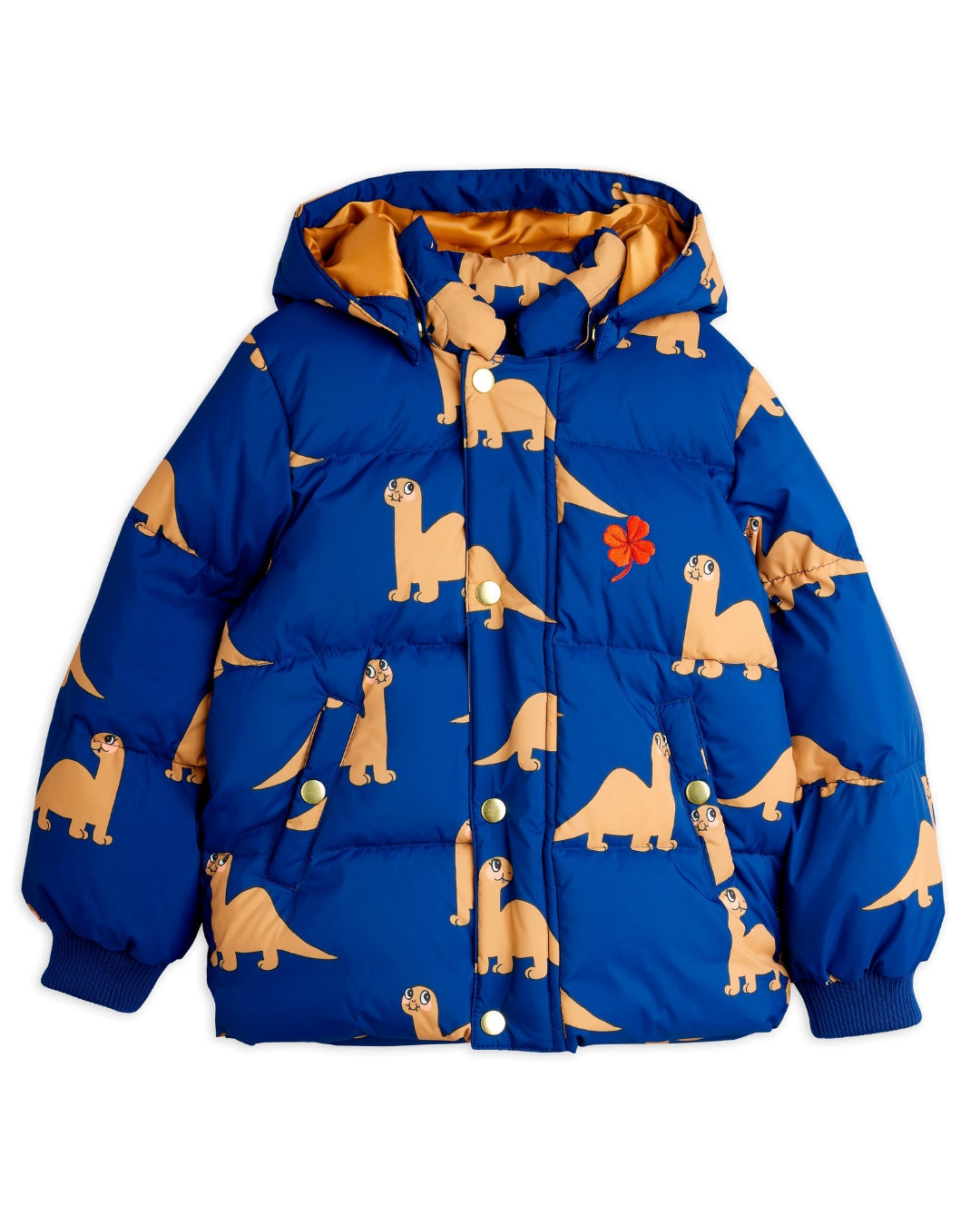 MINI RODINI Winterjas Dinos hooded puffer - Blauw