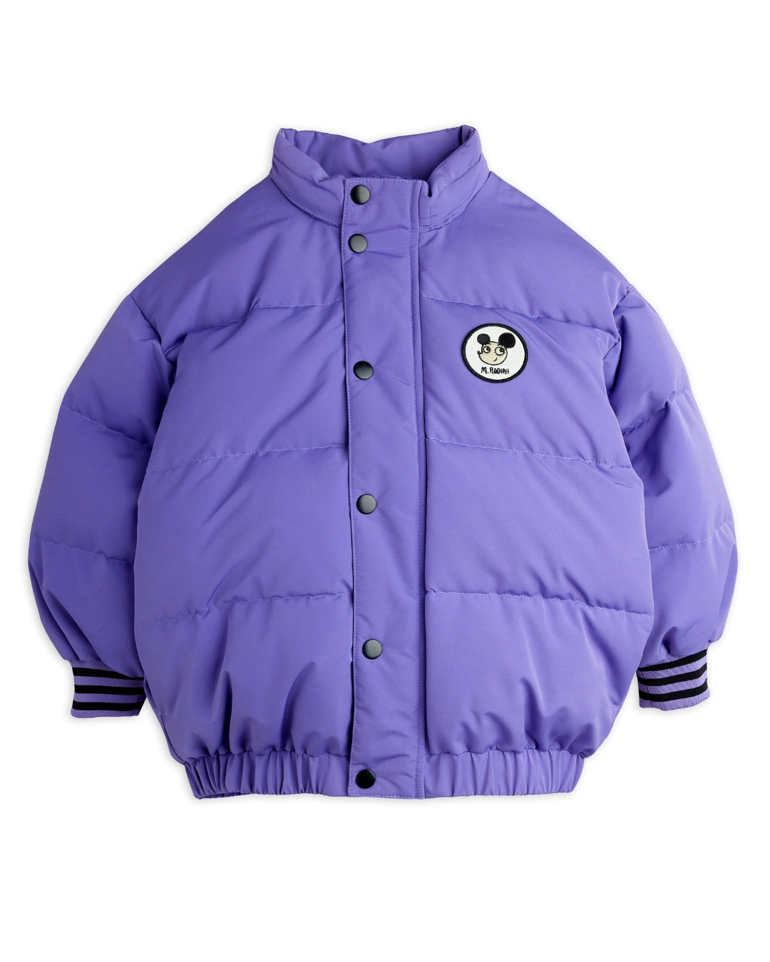*PRE-ORDER* MINI RODINI Winterjas Ritzratz patch puffer - Paars