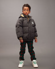 *PRE-ORDER* MINI RODINI Winterjas Ritzratz patch puffer - Zwart