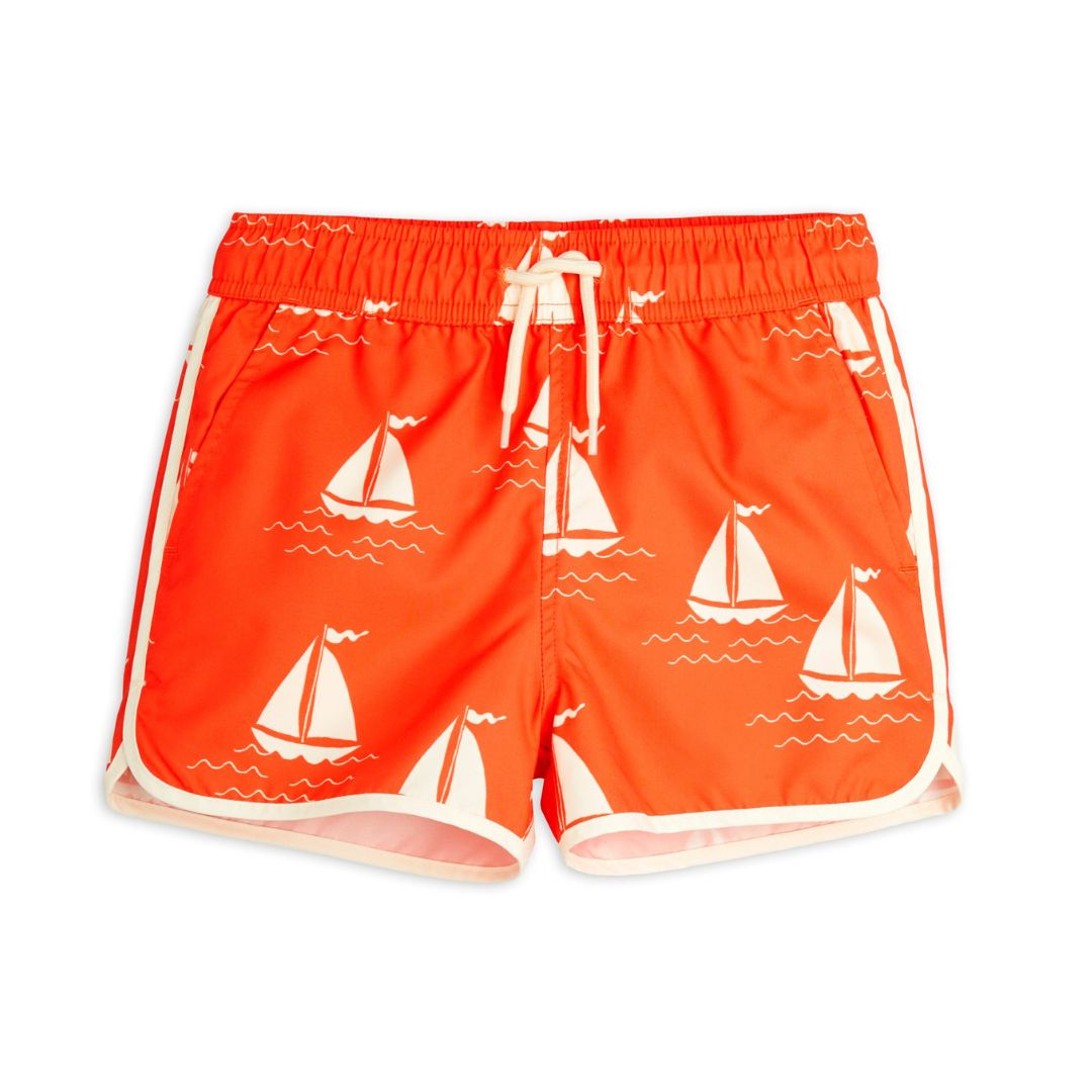 MINI RODINI Zwembroek Zeilbootjes - Rood