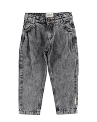 Piupiuchick Mom fit spijkerbroek - Washed black denim
