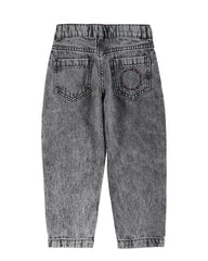 Piupiuchick Mom fit spijkerbroek - Washed black denim