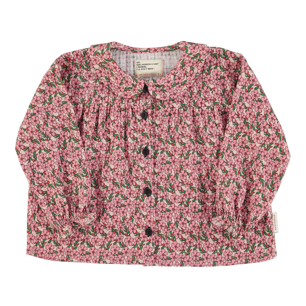 Piupiuchick roze blouse met bloemenprint