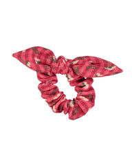 Piupiuchick Scrunchie - Pink checkered flowers