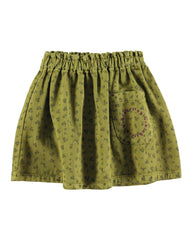 Piupiuchick Korte rok - Khaki black flowers