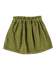 Piupiuchick Korte rok - Khaki black flowers