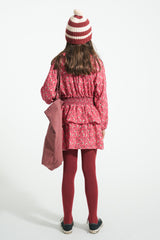 Piupiuchick Korte rok - Pink checkered flowers