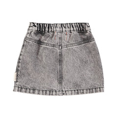 Piupiuchick Short skirt Washed black denim