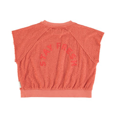 Piupiuchick Sleeveless Sweatshirt - Terracotta Apple Print