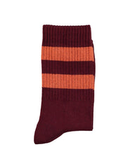 Piupiuchick Sokken - Bordeaux orange stripes