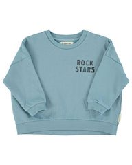 Piupiuchick Sweatshirt - Blue "rock stars" print