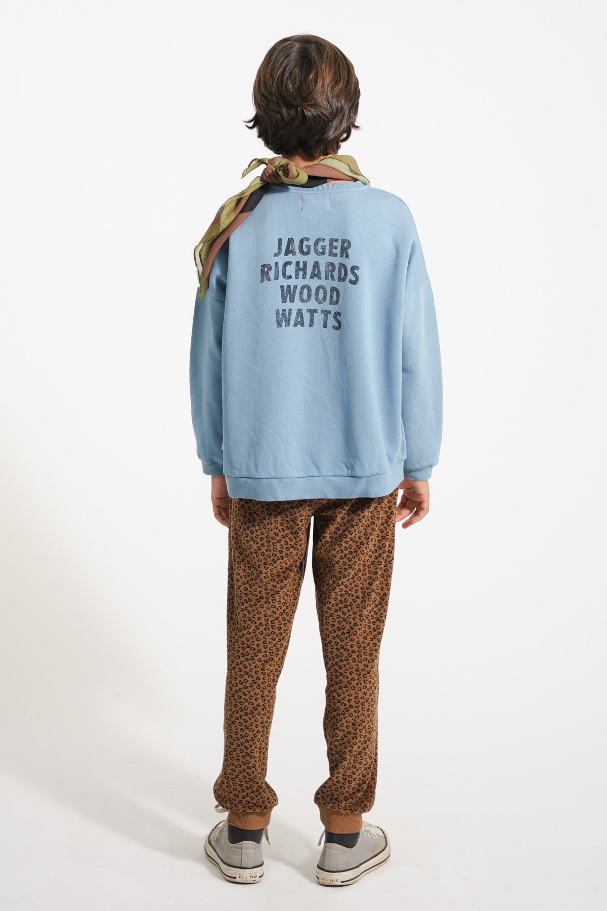 Piupiuchick Sweatshirt - Blue "rock stars" print