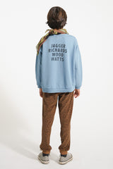 Piupiuchick Sweatshirt - Blue "rock stars" print