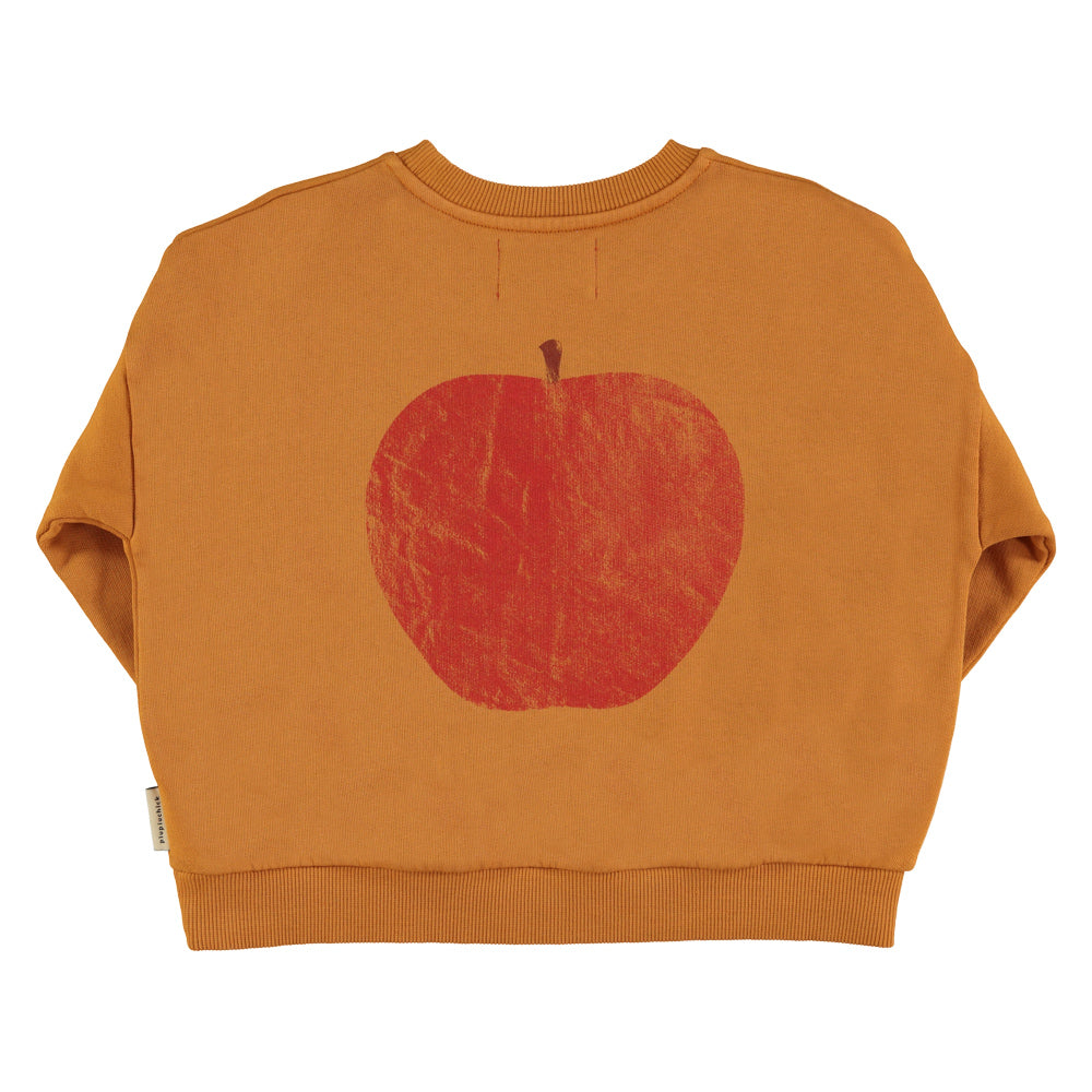 Piupiuchick Sweater Camel w/ "jimmy apples farm" print