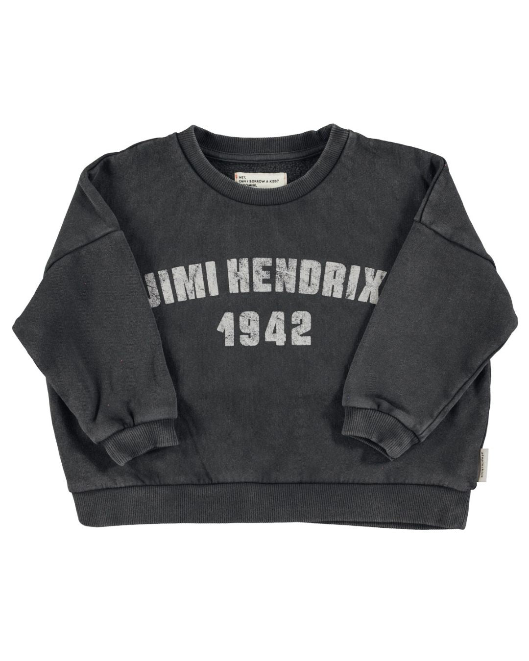 Piupiuchick Sweatshirt - Faded black "Jimi Hendrix" print