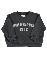 Piupiuchick Sweatshirt - Faded black "Jimi Hendrix" print