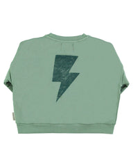 Piupiuchick Sweatshirt - Green "rock & roll" print
