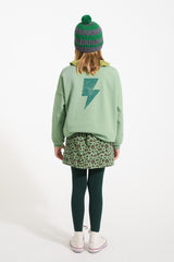 Piupiuchick Sweatshirt - Green "rock & roll" print