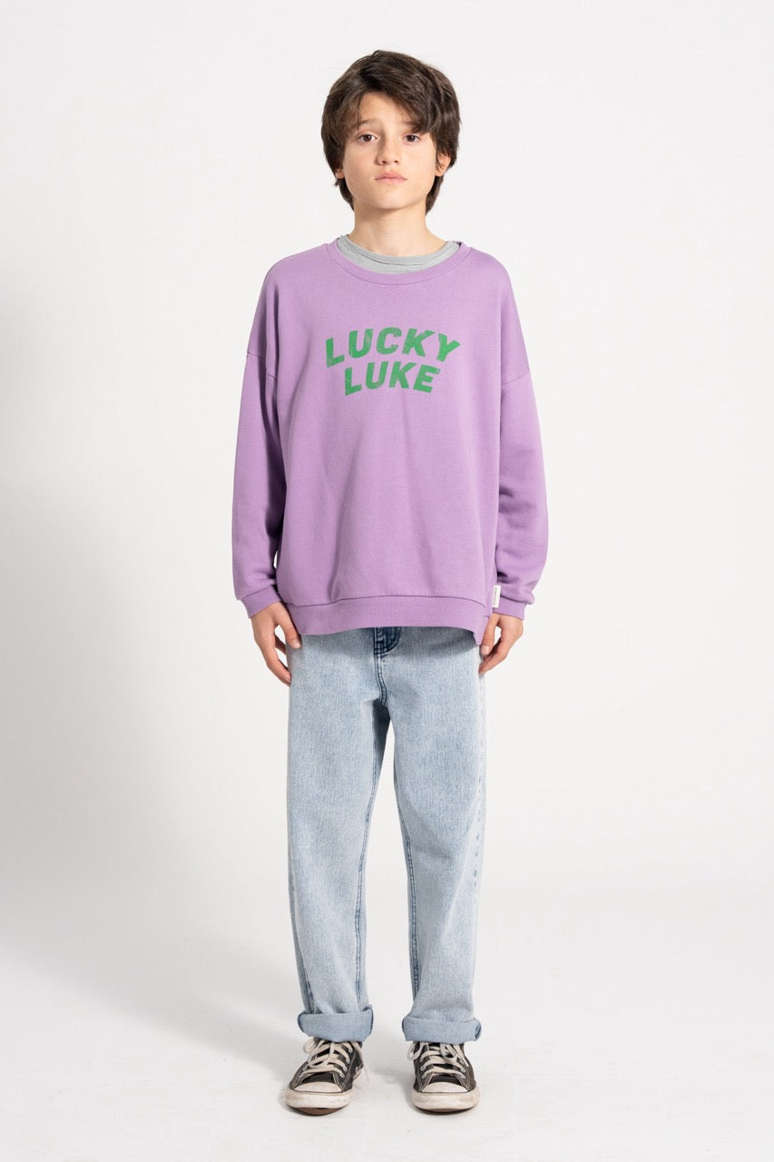 Piupiuchick Sweater Mauve w/ "lucky luke" print