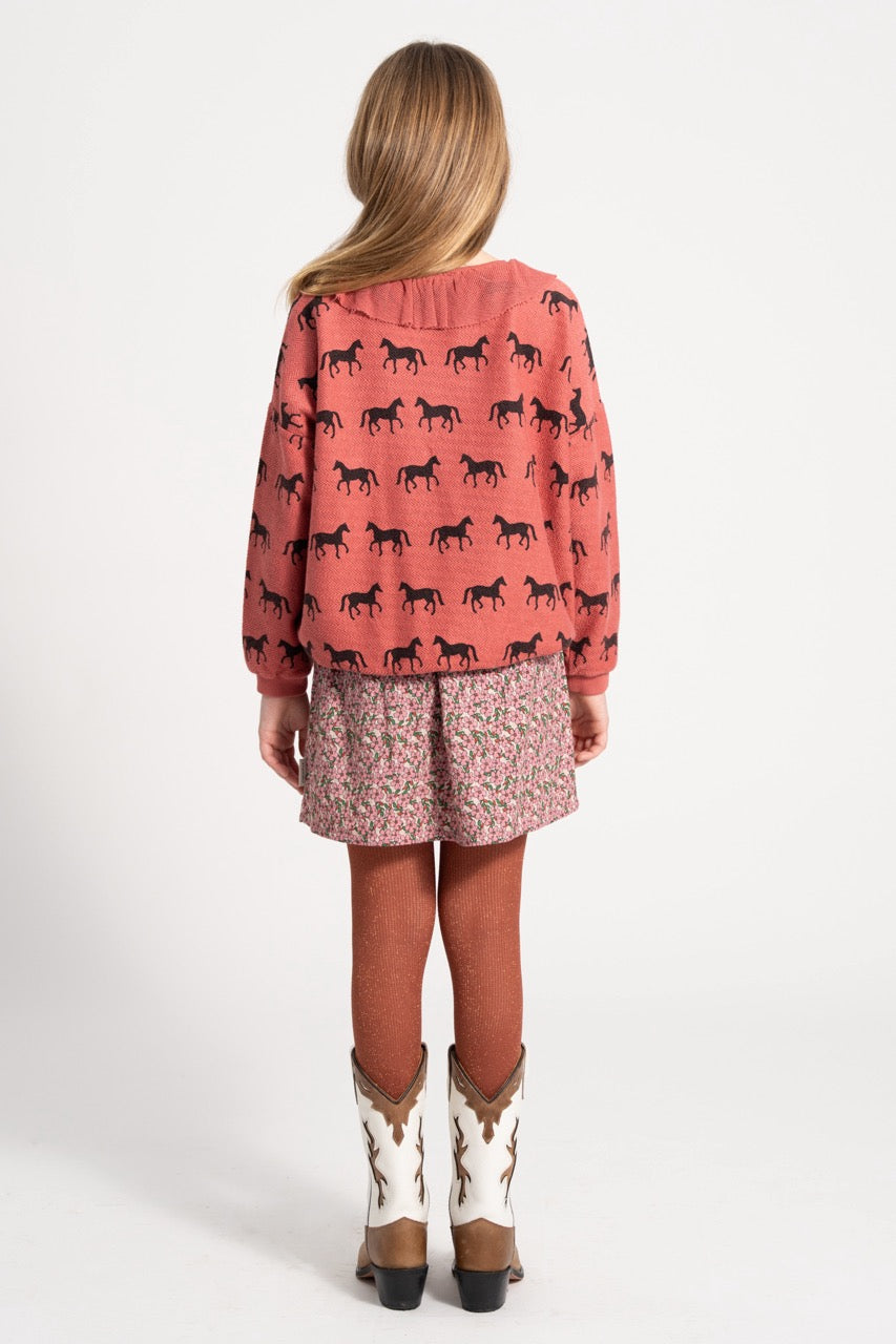 Piupiuchick Short skirt Pink flowers