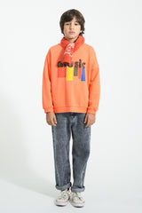Piupiuchick Sweatshirt - Orange "music" print