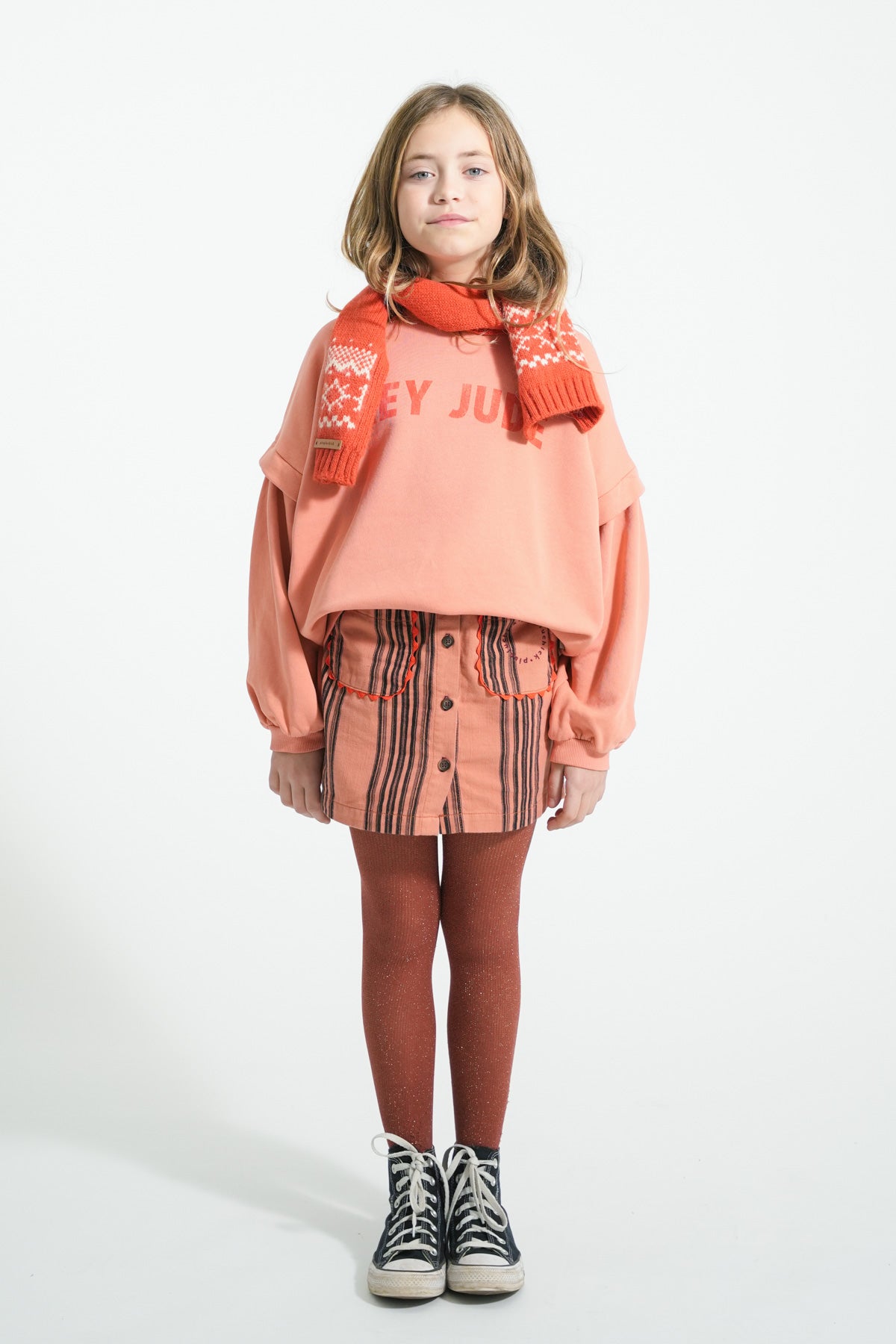 Piupiuchick Sweatshirt - Pink "hey jude" print