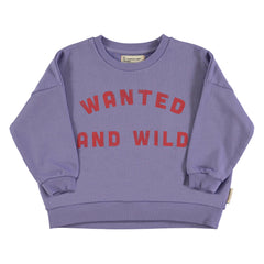 Piupiuchick paarse trui met 'wanted & wild print