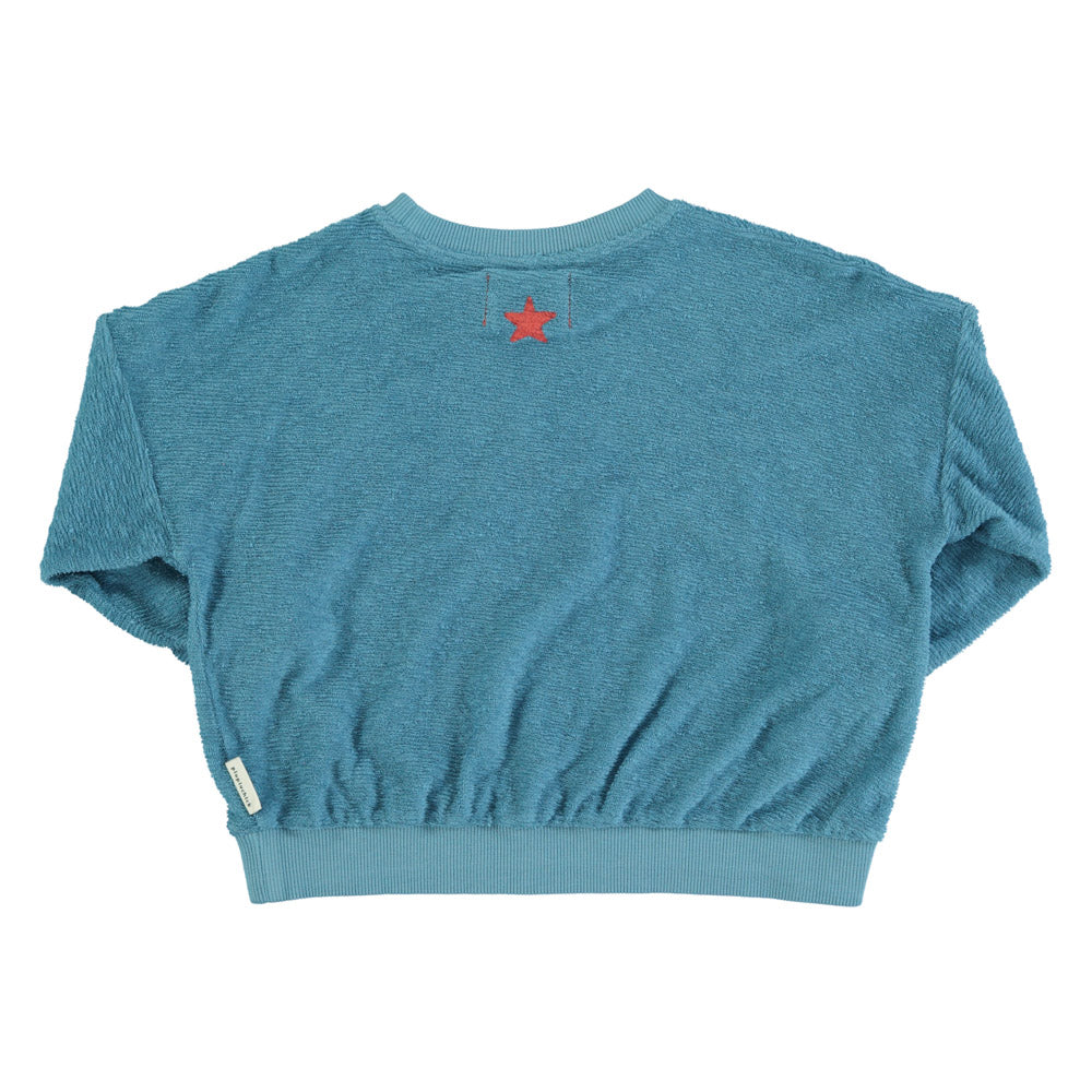 Piupiuchick Sweatshirt - Blue With "Que Calor" Print