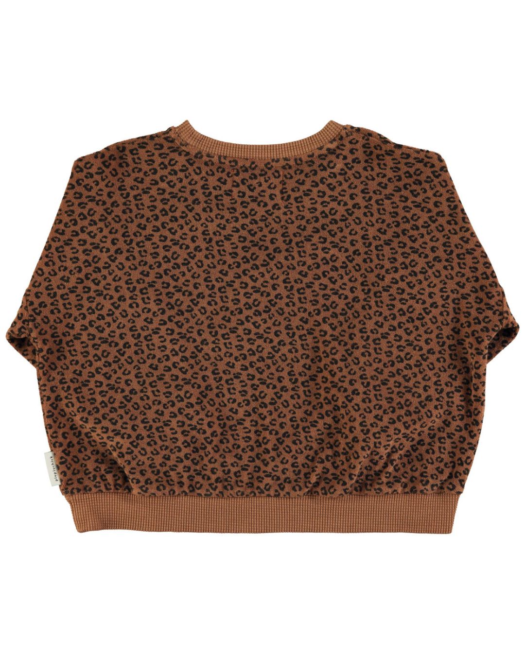Piupiuchick Terry cotton sweatshirt - Brown animal print